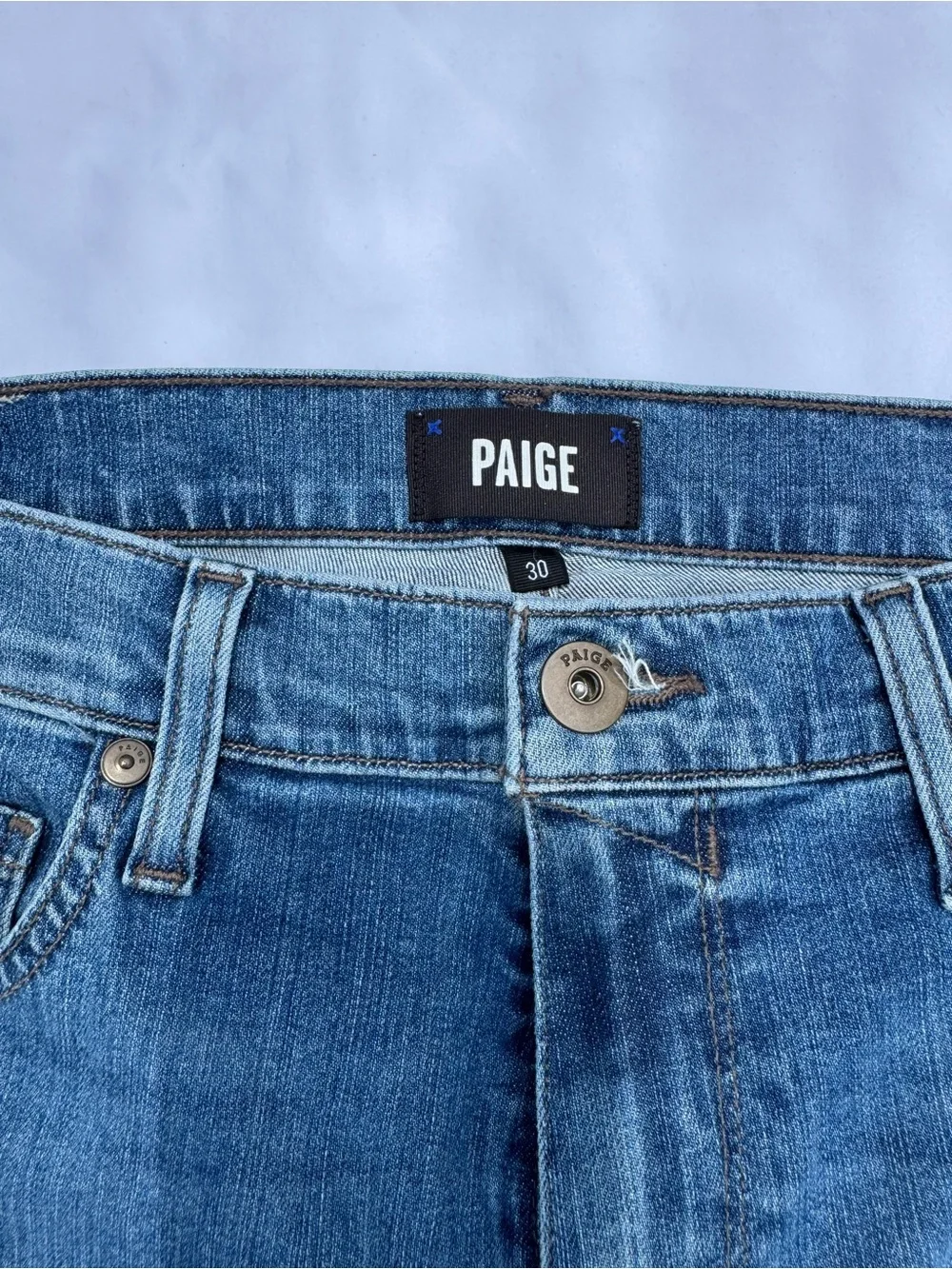 PAIGE Men's Medium Blue Straight Jeans